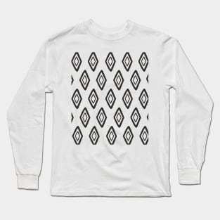 Mudcloth Pattern Minimalist  Abstract  Geometric Shapes Boho  Pattern Long Sleeve T-Shirt